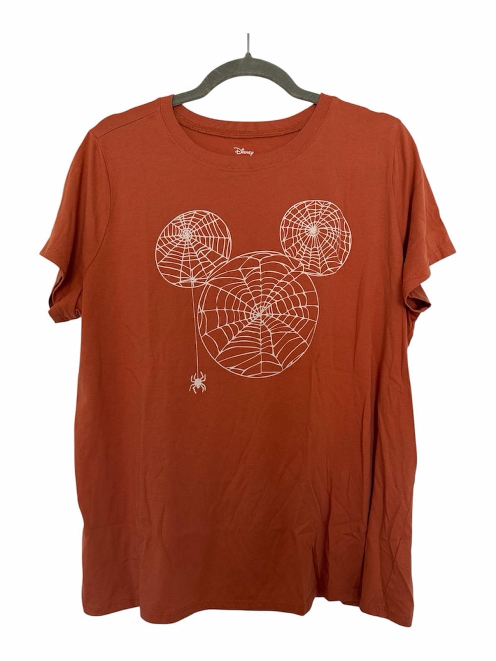 Torrid x Disney Rust Orange Halloween Spiderweb Mickey Tee Size 1X